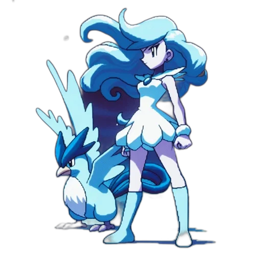 creature, staff, hair, weapon, concept art, pixel art, anime, vaporwave transparent PNG cut-out