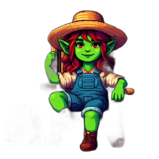 hat, staff, creature, concept art transparent PNG cut-out