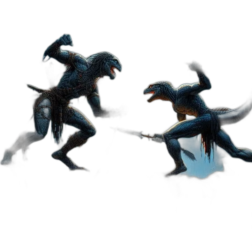 creature, dragon, animal, concept art, fantasy art, pixel art, 3d render, fog transparent PNG cut-out