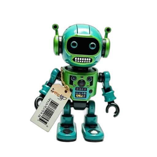 robot, 3d render, concept art, pixel art, cyberpunk, green, small, intricately transparent PNG cut-out