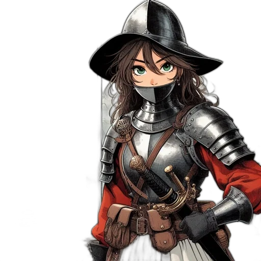 sword, weapon, staff, hat, fantasy art, concept art, anime, pixel art transparent PNG cut-out