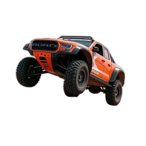 car, 3d render, off, road, race, truck, going, over transparent PNG cut-out