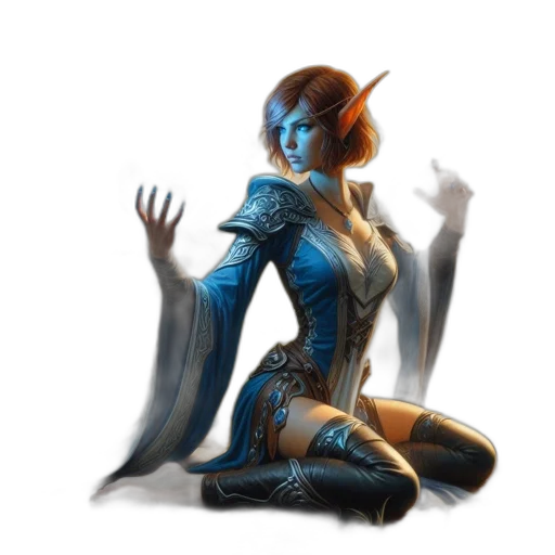 staff, concept art, fantasy art, comic book art, 3d render, blue, fantastical, scene transparent PNG cut-out