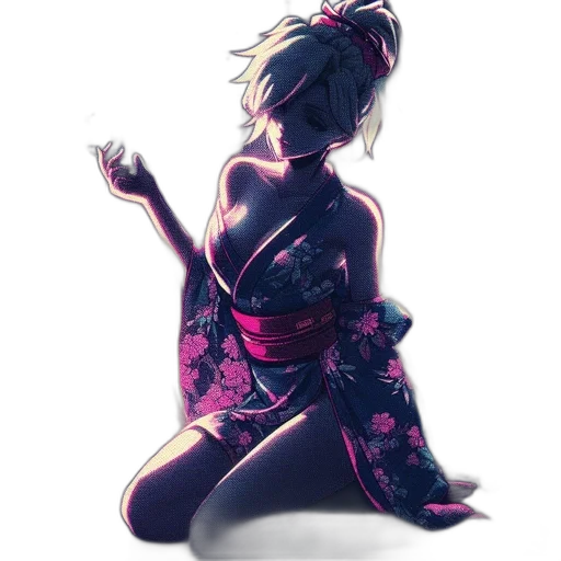 dress, flower, staff, weapon, concept art, anime, fantasy art, pixel art transparent PNG cut-out