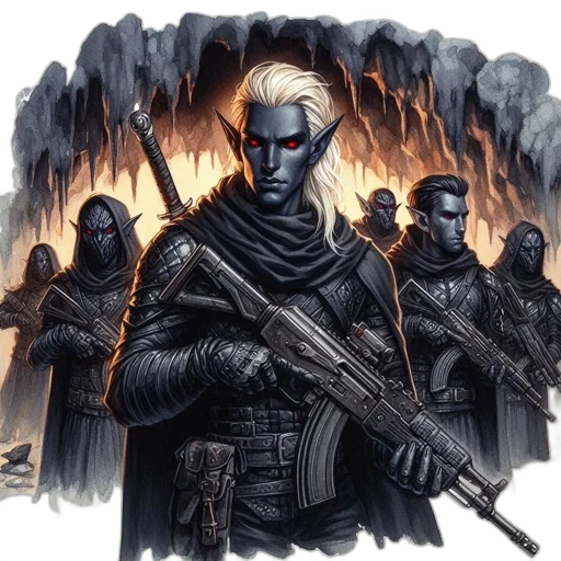 concept art, comic book art, fantasy art, pixel art, fire, snow, dark, blue transparent PNG cut-out