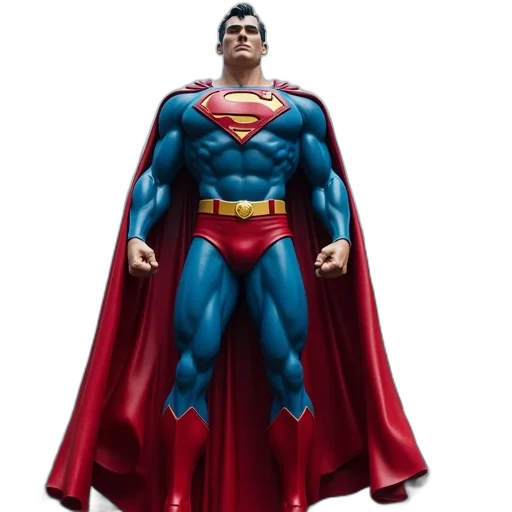 comic book art, concept art, 3d render, superman transparent PNG cut-out