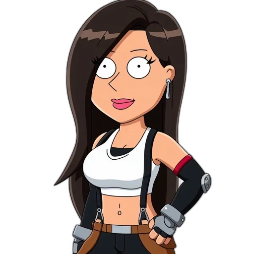 cartoon, anime, comic book art, concept art, animated, female, character, long transparent PNG cut-out