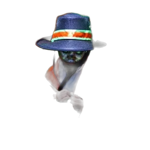 hat, mask, umbrella, staff, 3d render, vaporwave, photorealistic, concept art transparent PNG cut-out