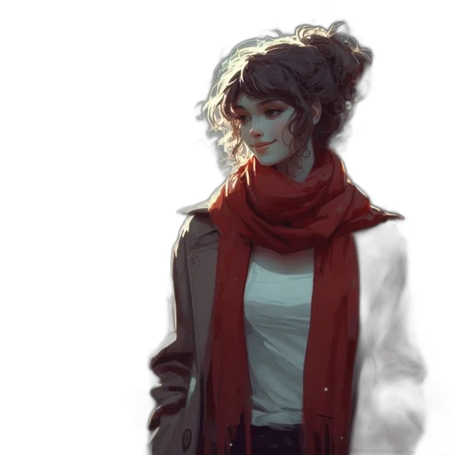 jacket, face, mask, hat, concept art, watercolor, fantasy art, pixel art transparent PNG cut-out
