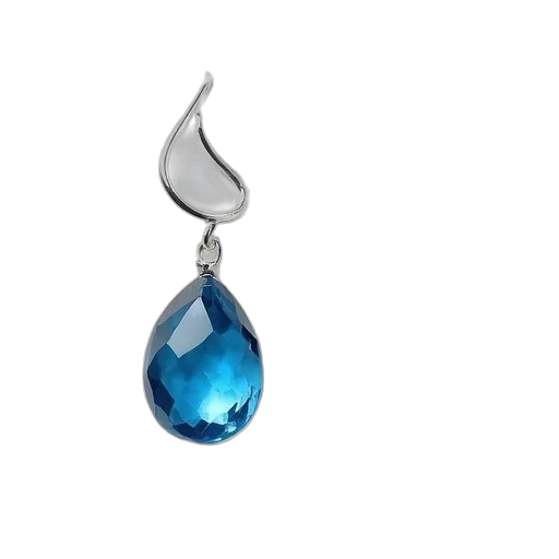 jewelry, crown, silvertone, earrings, blue, drop, loop, design transparent PNG cut-out
