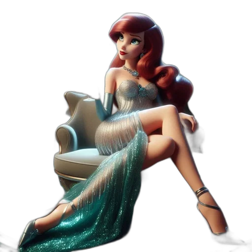 dress, furniture, 3d render, concept art, fantasy art, photorealistic, underwater, elegant transparent PNG cut-out