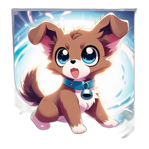 animal, creature, staff, anime, concept art, fantasy art, cartoon, animated transparent PNG cut-out