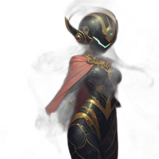 mask, staff, dress, sword, concept art, fantasy art, comic book art, 3d render transparent PNG cut-out