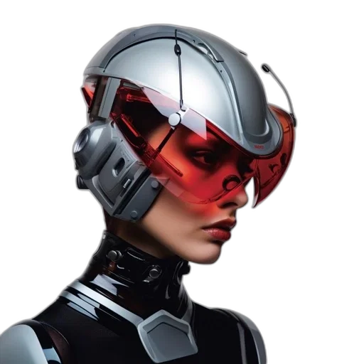 robot, mask, face, cyberpunk, concept art, 3d render, comic book art, close-up transparent PNG cut-out