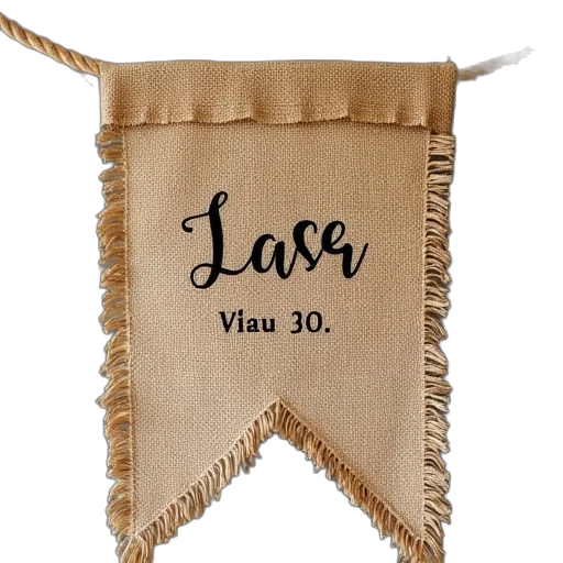 dress, burlap, banner, personal, date transparent PNG cut-out