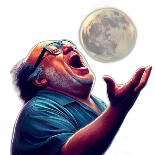 concept art, comic book art, photorealistic, fantasy art, outer space, elderly, man, wearing transparent PNG cut-out