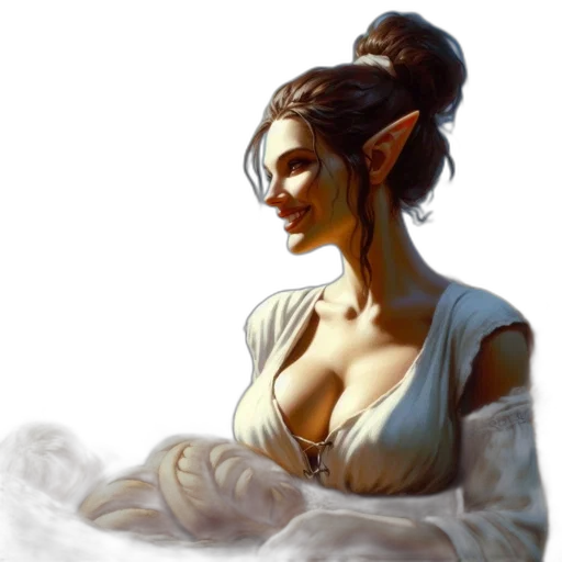 dress, staff, face, dragon, fantasy art, concept art, photorealistic, oil painting transparent PNG cut-out