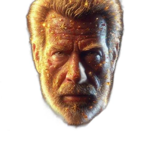 face, mask, jacket, staff, 3d render, photorealistic, concept art, comic book art transparent PNG cut-out