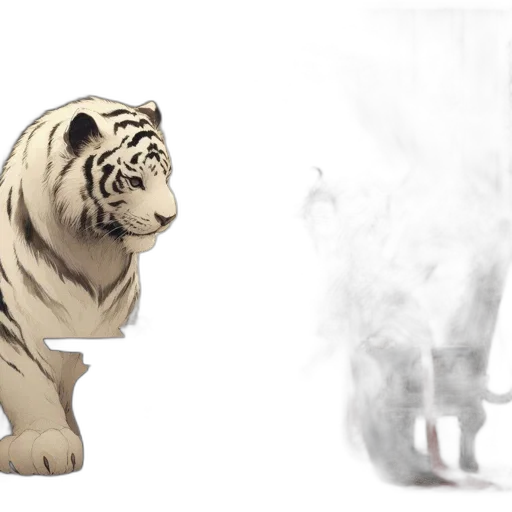 animal, creature, mask, concept art, 3d render, fantasy art, photorealistic, fog transparent PNG cut-out