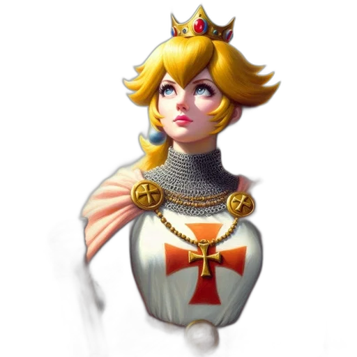 crown, dress, staff, jewelry, concept art, fantasy art, pixel art, 3d render transparent PNG cut-out