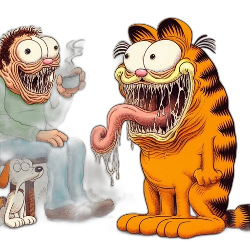 concept art, comic book art, cartoon, 3d render, two, exaggerated, characters, man transparent PNG cut-out