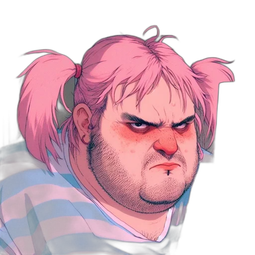 face, creature, animal, hair, concept art, anime, cartoon, watercolor transparent PNG cut-out