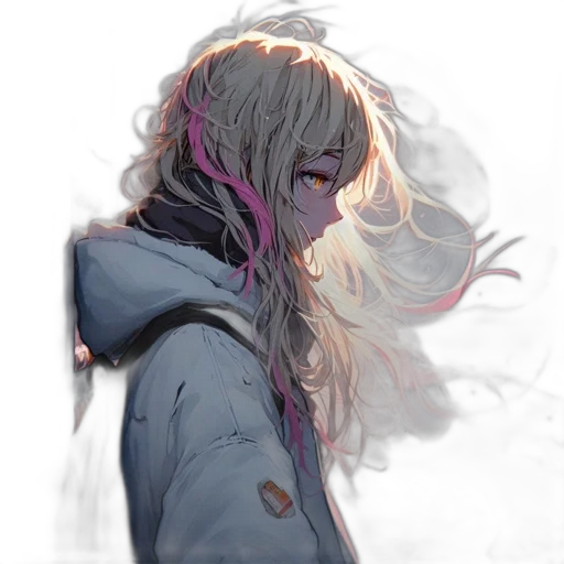 jacket, mask, face, creature, watercolor, anime, concept art, fantasy art transparent PNG cut-out