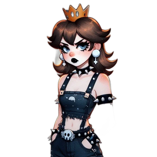 crown, dress, staff, jewelry, pixel art, concept art, cartoon, fantasy art transparent PNG cut-out
