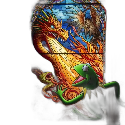 dragon, bottle, creature, weapon, fantasy art, concept art, photorealistic, pixel art transparent PNG cut-out