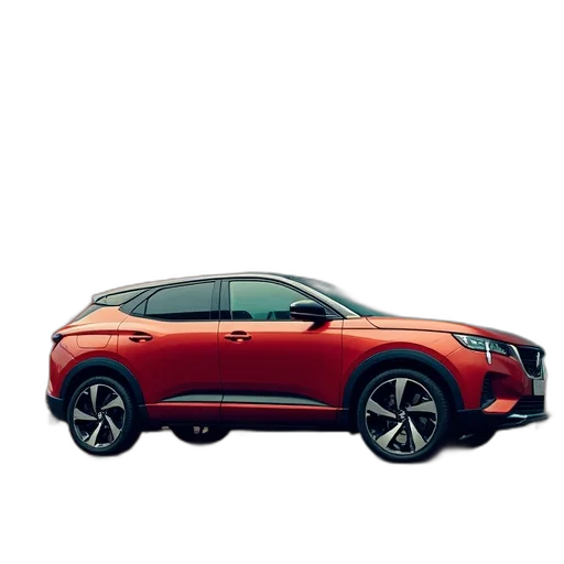 car, 3d render, peugeot, print, advert transparent PNG cut-out