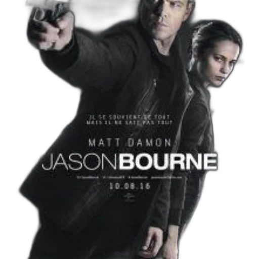 jacket, movie, poster, jason, bourne, featuring, matt, damon transparent PNG cut-out