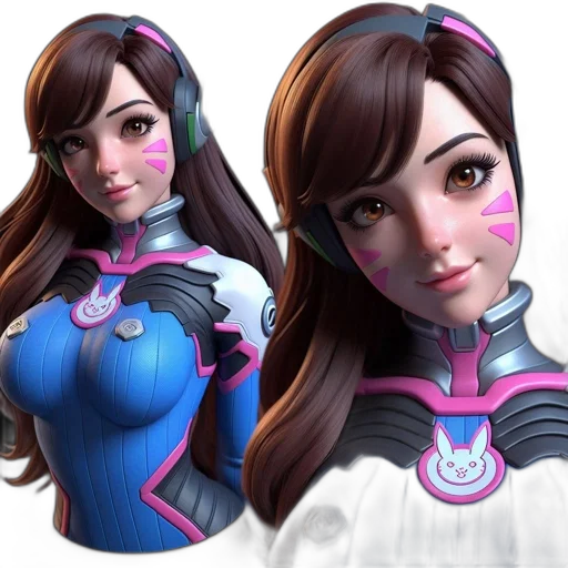robot, face, concept art, 3d render, fantasy art, anime, futuristic, female transparent PNG cut-out