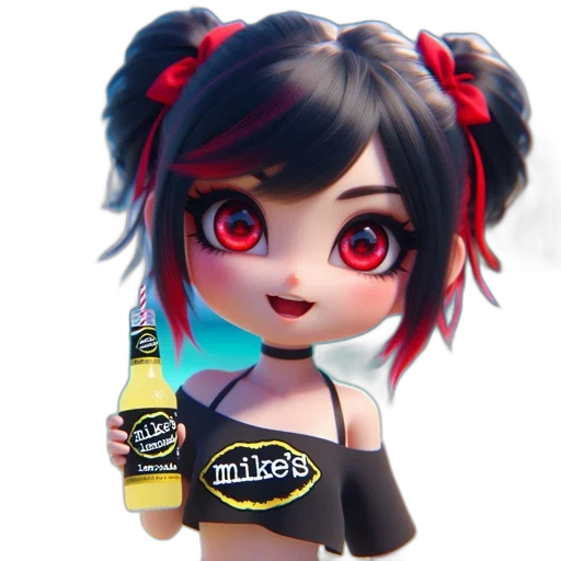 bottle, food, creature, 3d render, anime, concept art, photorealistic, animated transparent PNG cut-out