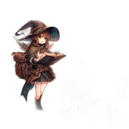 hat, dress, staff, weapon, concept art, fantasy art, 3d render, pixel art transparent PNG cut-out