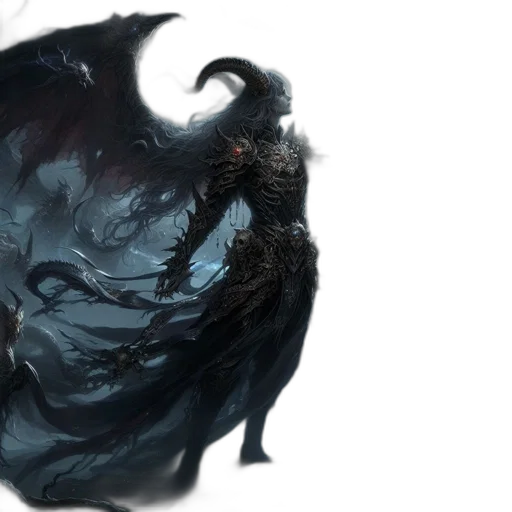 dragon, creature, mask, hair transparent PNG cut-out