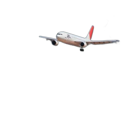 staff, animal, 3d render, photorealistic, white, airplane, red, tail transparent PNG cut-out