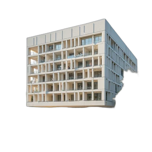 building, 3d render, concept art, photorealistic transparent PNG cut-out