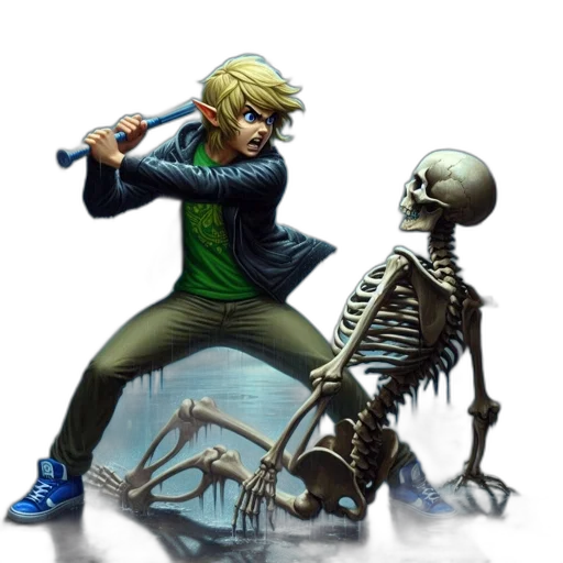 weapon, concept art, pixel art, fantasy art, comic book art, green, young, male transparent PNG cut-out