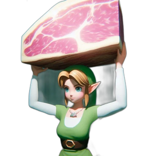 food, dress, animal, weapon, concept art, 3d render, vaporwave, fantasy art transparent PNG cut-out