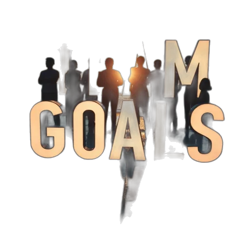 words, team, goals, alignment transparent PNG cut-out