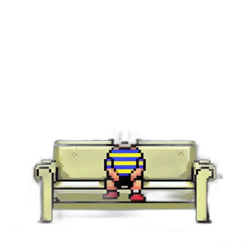 furniture, robot, staff, crown, pixel art, 3d render, concept art, cartoon transparent PNG cut-out