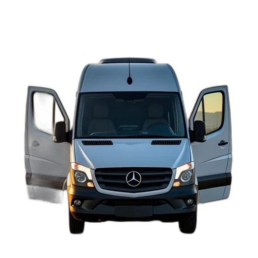 3d render, 2014, mercedes, sprinter transparent PNG cut-out