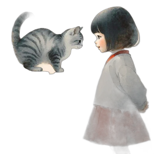 animal, creature, watercolor, photorealistic, concept art, oil painting, fog, snow transparent PNG cut-out