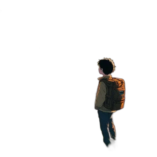 jacket, robot, creature, umbrella, 3d render, pixel art, concept art, photorealistic transparent PNG cut-out