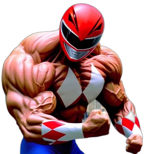 robot, 3d render, concept art, comic book art, photorealistic, muscular, character, flexes transparent PNG cut-out