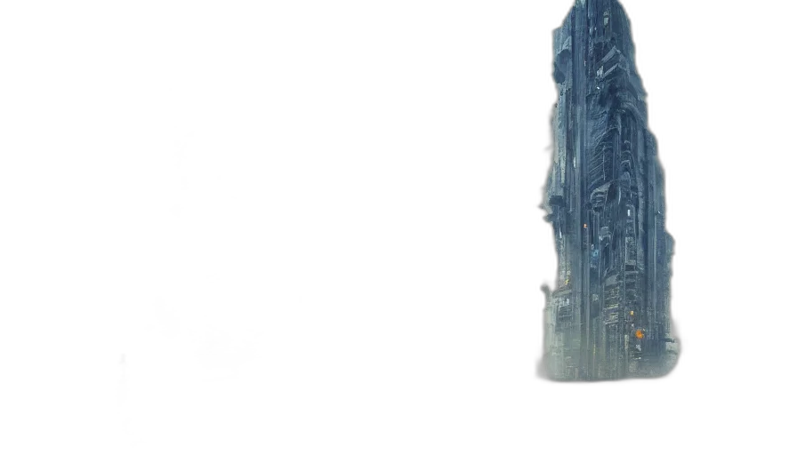 robot, sword, dress, building transparent PNG cut-out