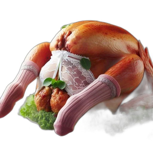food, animal, creature, photorealistic, 3d render, concept art, turkey, dish transparent PNG cut-out