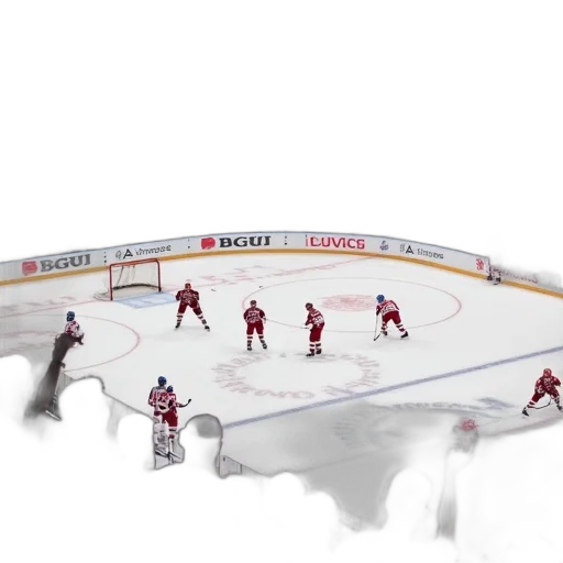 concept art, fog, hockey, game, progress, players, ice, spectators transparent PNG cut-out