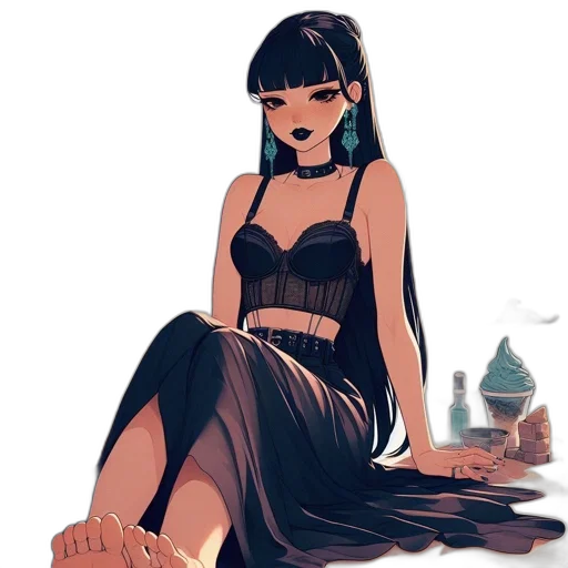 dress, jewelry, mask, fantasy art, concept art, anime, pixel art, neon lights transparent PNG cut-out