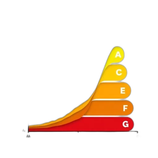 crown, golden, graph, showing, energy, efficiency, rating, building transparent PNG cut-out